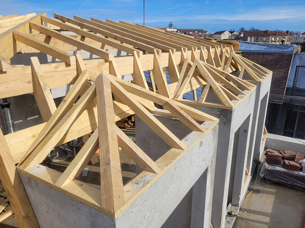 Chapeaux de lucarnes capucine, Paris, 2024