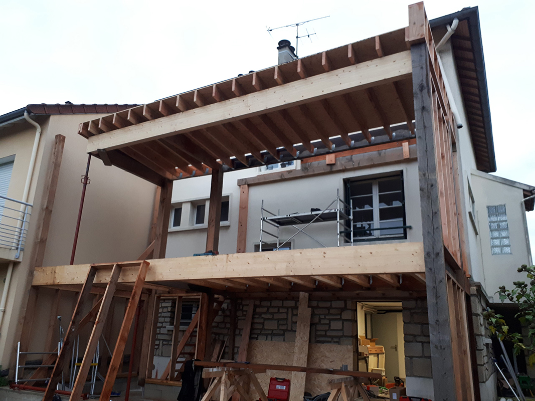 Extention Poteaux Poutres, St Maure des Fossés, 2020