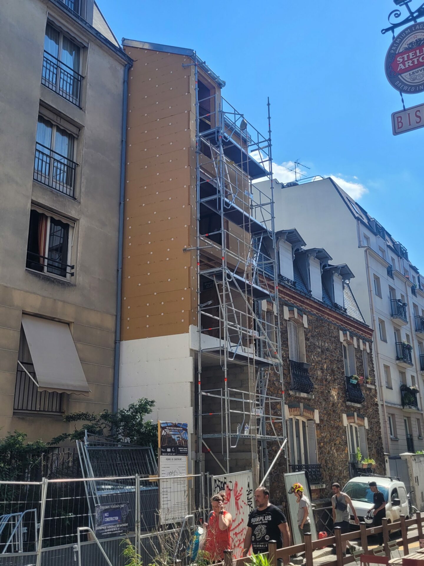 ISolation par l'extérieur d'un immeuble ossature bois, Paris, 2025