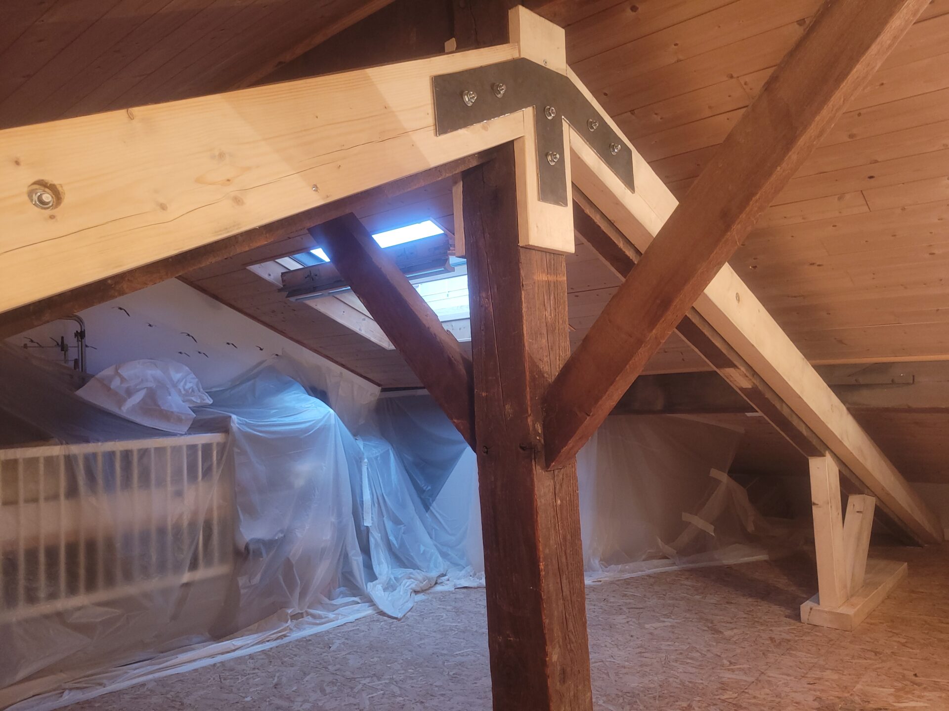 Modification de charpente pour aménagement de combles, Montreuil, 2025