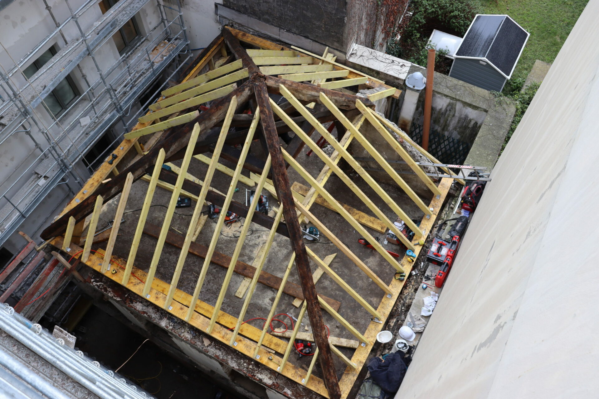 Remplacement des chevrons, Paris, 2020